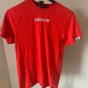 Adidas Men's Bold Red Short Sleeve Tee
